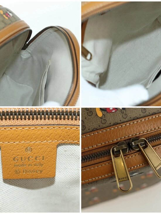 GUCCI Micro GG Supreme Disney Backpack PVC Beige Gold 552884 Auth 171451SAM main image 12